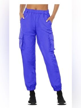 ALO Yoga It Girl Pants. Like new color Royal Blue .